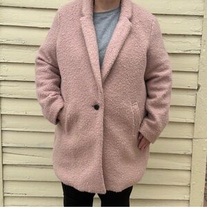 Old Navy Boucle Textured‎ Coat Pink Single Button Jacket Outerwear XXL